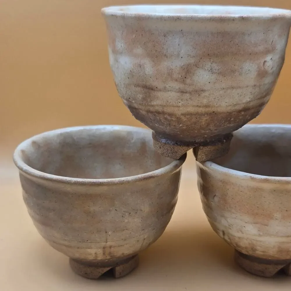 Hagi- Yaki Chawan Japanese Tea/Matcha/Coffee Bowl Cups Set of 5